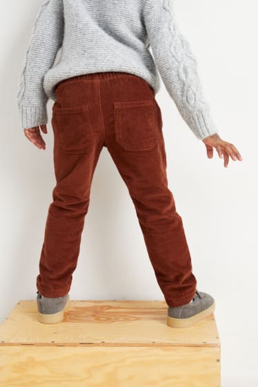 Enfants garçons - Pantalon en velours côtelé - marron
