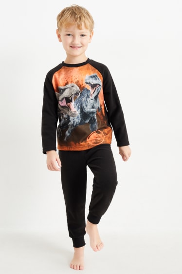 Kinderen - Jurassic Park - fleece pyjama - 2-delig - zwart
