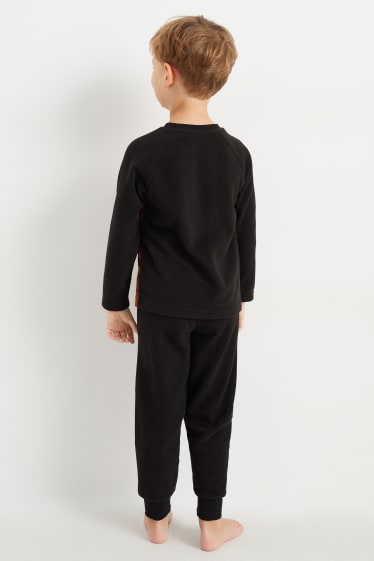 Kinderen - Jurassic Park - fleece pyjama - 2-delig - zwart