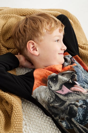 Bambini - Jurassic Park - pigiama in pile - 2 pezzi - nero
