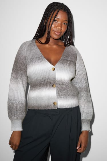 Damen - Strickjacke - grau