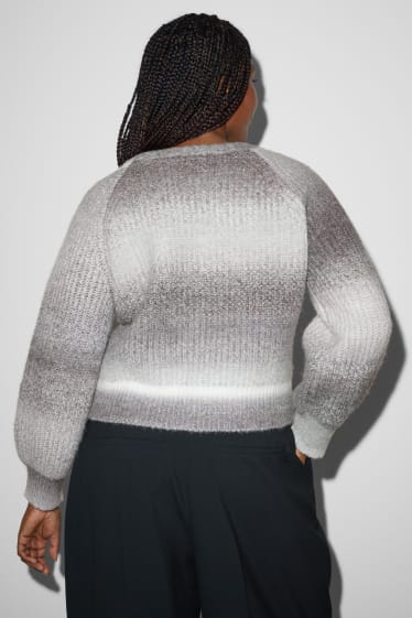 Damen - Strickjacke - grau