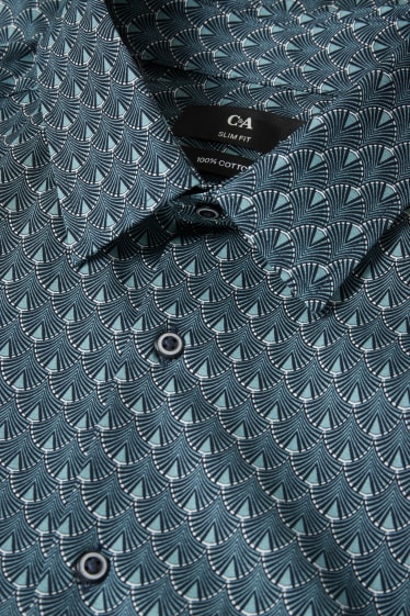 Herren - Businesshemd - Slim Fit - Kent - petrol