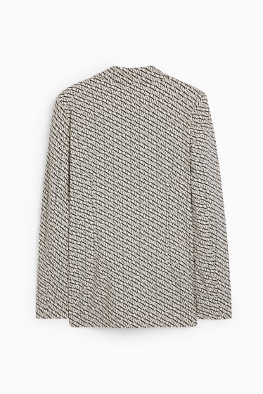 Dames - Blazer - relaxed fit - met patroon - beige