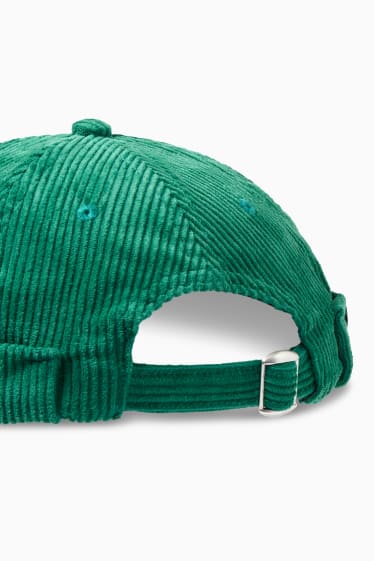 Pánské - Manšestrová čepice - zelená