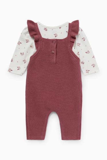 Bébés filles - Ensemble pour bébé - 2 pièces - rose foncé
