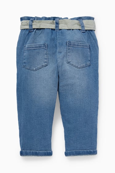 Neonati - Jeans per neonate - jeans termici - jeans azzurro