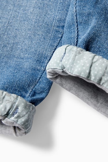 Neonati - Jeans per neonate - jeans termici - jeans azzurro