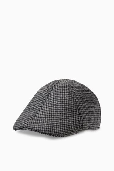 Hommes - Casquette plate - gris foncé / gris clair