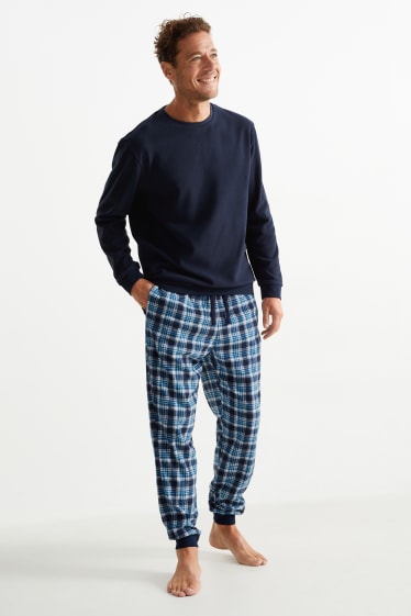 Herren - Winterpyjama - dunkelblau