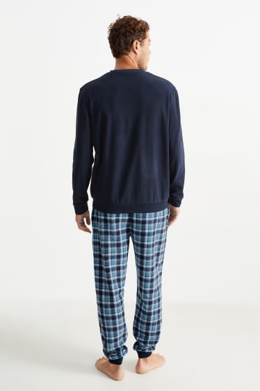 Herren - Winterpyjama - dunkelblau