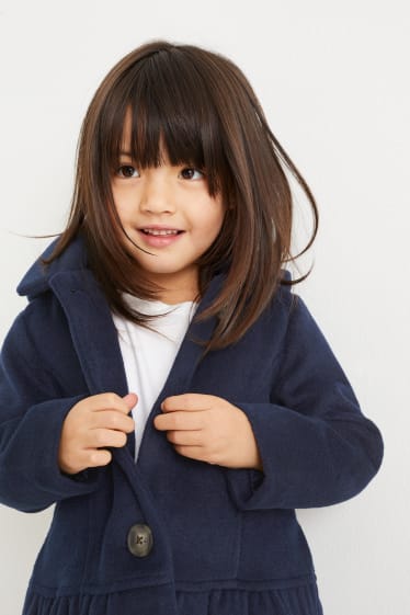 Kinderen: meisjes - Jas met capuchon - donkerblauw
