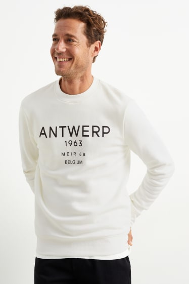 Herren - Sweatshirt - cremeweiß