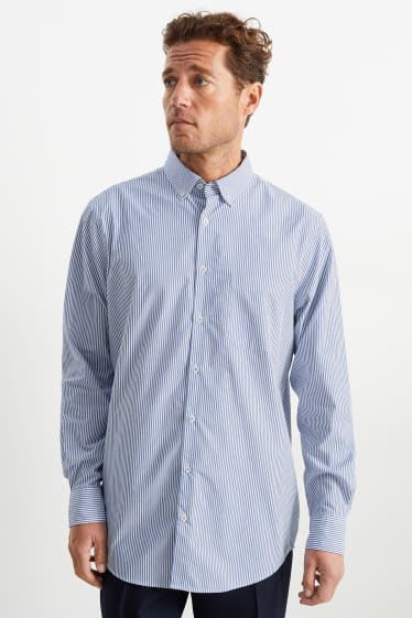 Home - Jersei de punt fi i camisa - regular fit - button-down - blau