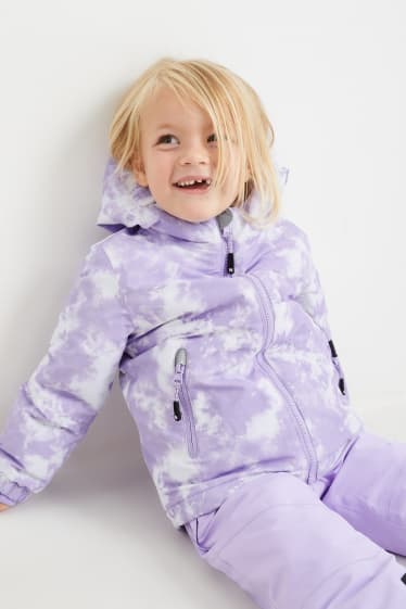 Kinder Mädchen - Skijacke mit Kapuze - wasserdicht - hellviolett