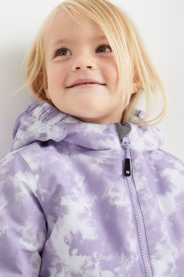 Kinder Mädchen - Skijacke mit Kapuze - wasserdicht - hellviolett