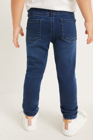 Dzieci - Wielopak, 2 pary - jegging jeans - efekt połysku - czarny