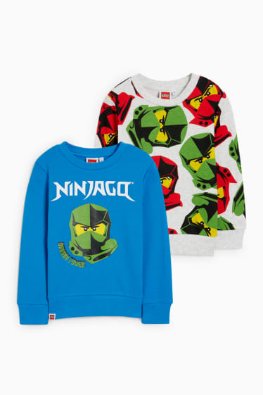 Kinderen: jongens - Set van 2 - Lego Ninjago - sweatshirt - blauw