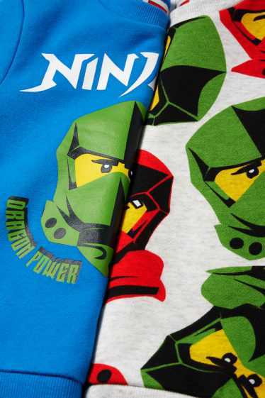 Kinderen: jongens - Set van 2 - Lego Ninjago - sweatshirt - blauw