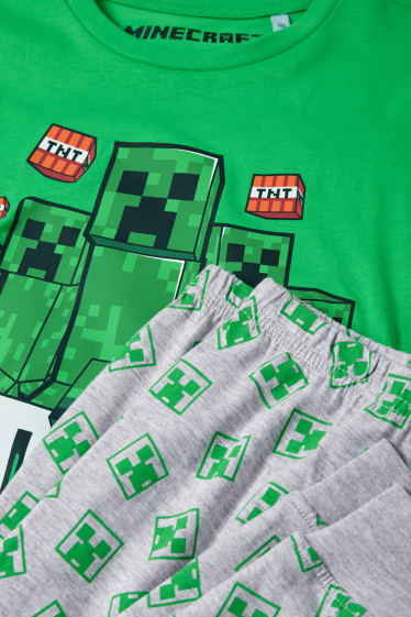 Dzieci - Minecraft - piżama - 2 części - jasnozielony
