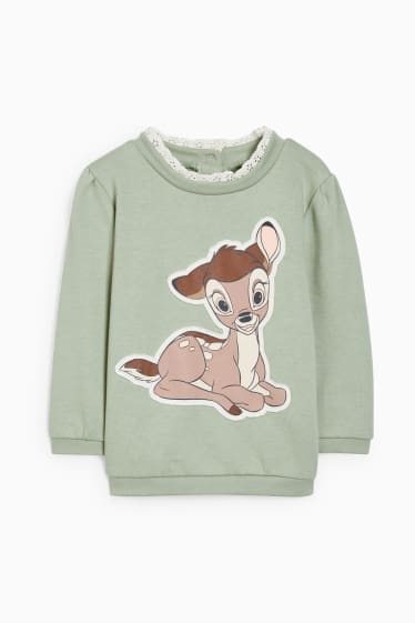Baby: meisjes - Bambi - babyoutfit - 2-delig - lichtgroen