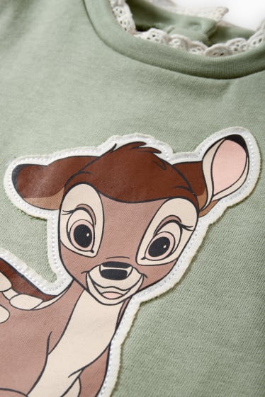 Baby: meisjes - Bambi - babyoutfit - 2-delig - lichtgroen