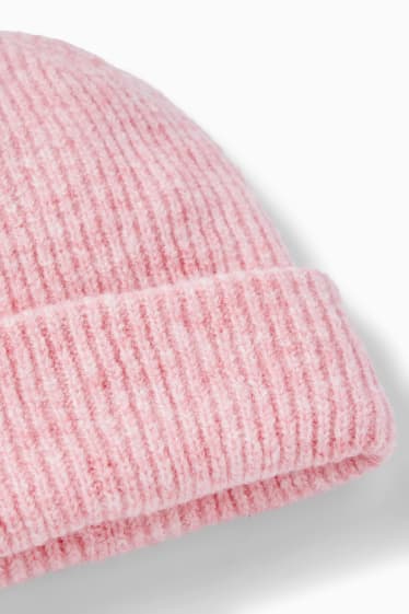 Enfants filles - Bonnet en maille - rose