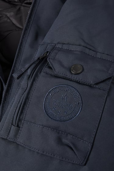 Heren - Bomberjack met capuchon - donkerblauw