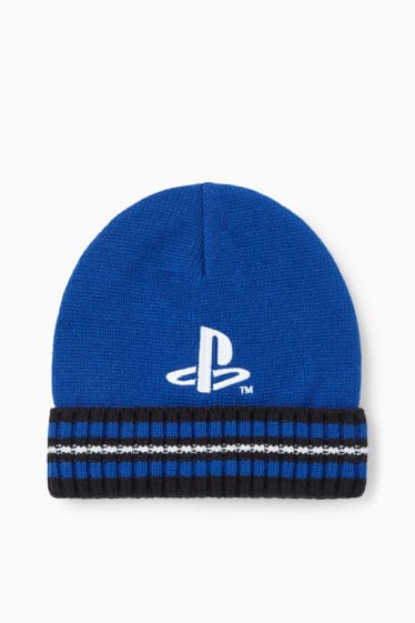 Kinder - PlayStation - Mütze - dunkelblau