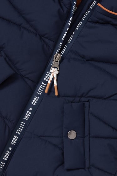 Baby Jungen - Baby-Steppjacke mit Kapuze - dunkelblau