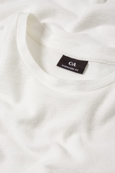 Hommes - T-shirt - blanc crème