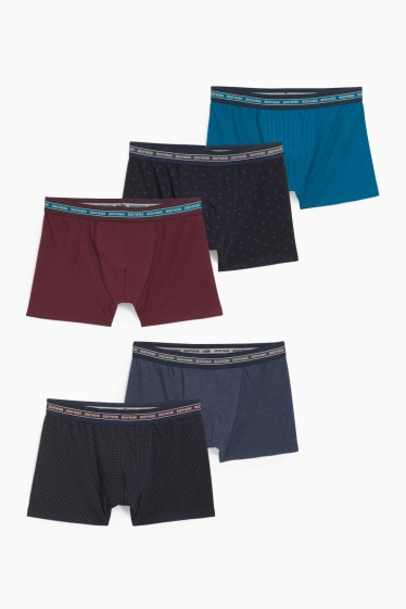 Hommes - Lot de 5 - boxers - bleu foncé