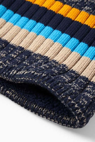 Kinderen: jongens - Colsjaal - gestreept - donkerblauw