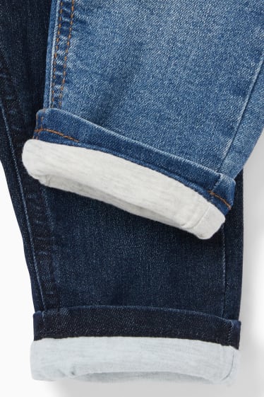 Neonati - Confezione da 2 - jeans neonati - jeans termici - LYCRA® - jeans azzurro