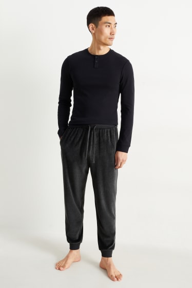 Uomo - Pantaloni pigiama - grigio scuro