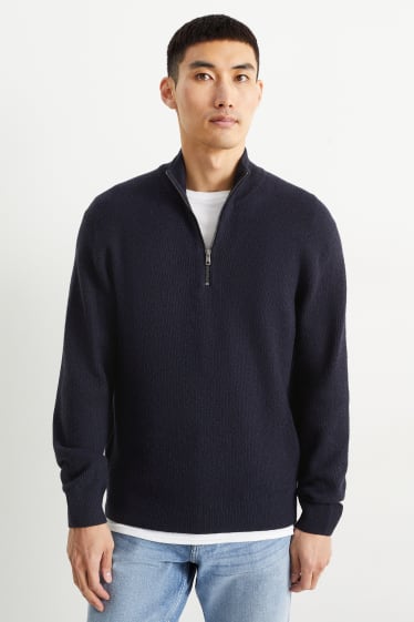 Hommes - Pull - bleu foncé