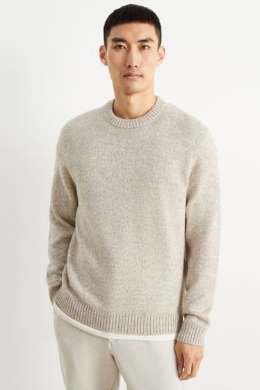 Hommes - Pull - beige chiné