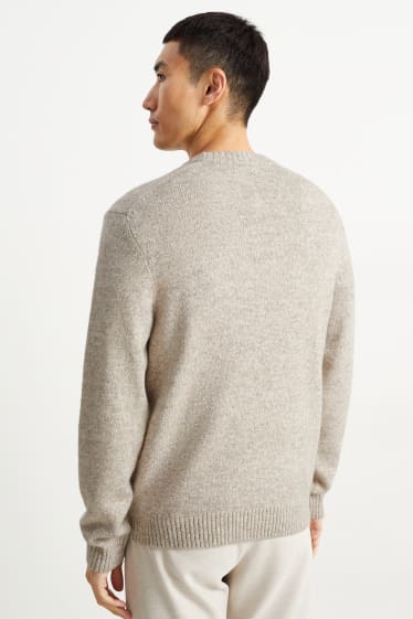 Hommes - Pull - beige chiné