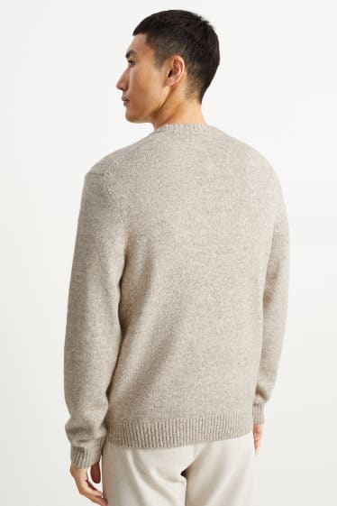 Men - Jumper - beige-melange