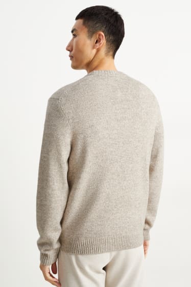 Men - Jumper - beige-melange