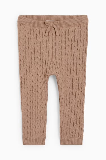 Baby: meisjes - Rendier - babyoutfit voor kerst - 2-delig - kabelpatroon - crème wit