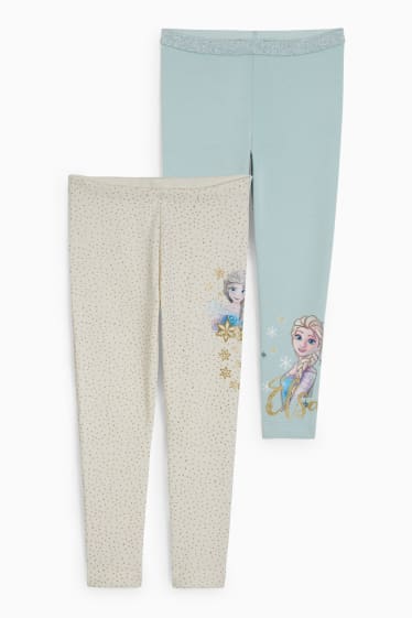 Kinderen: meisjes - Set van 2 - Frozen - thermolegging - mintgroen