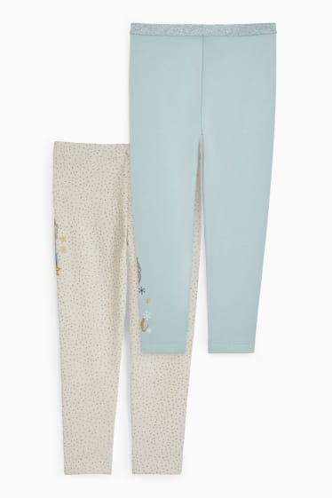 Kinderen: meisjes - Set van 2 - Frozen - thermolegging - mintgroen