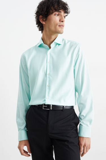 Hommes - Chemise - regular fit - col cutaway - facile à repasser - vert menthe