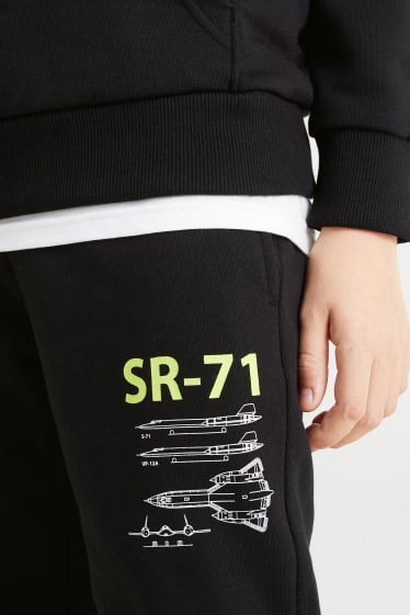 Bambini - NASA - set - felpa con cappuccio e pantaloni sportivi - 2 pezzi - nero