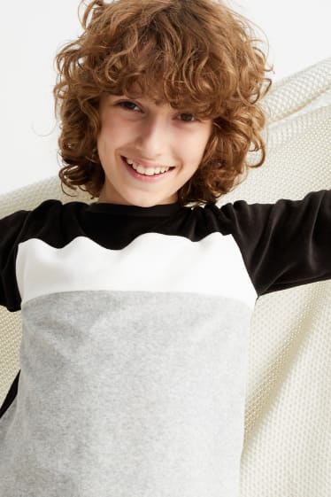 Kinderen: jongens - Winterpyjama - 2-delig - zwart
