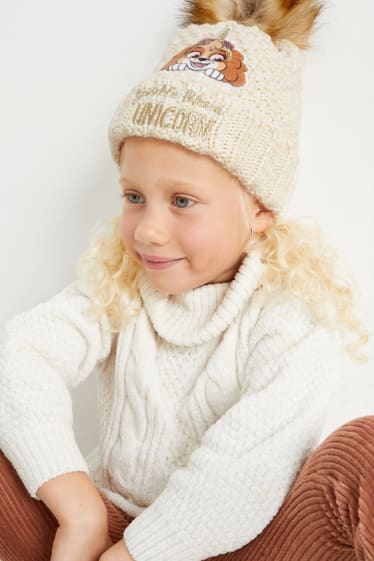 Enfants - Pat’ Patrouille - bonnet de maille - beige clair