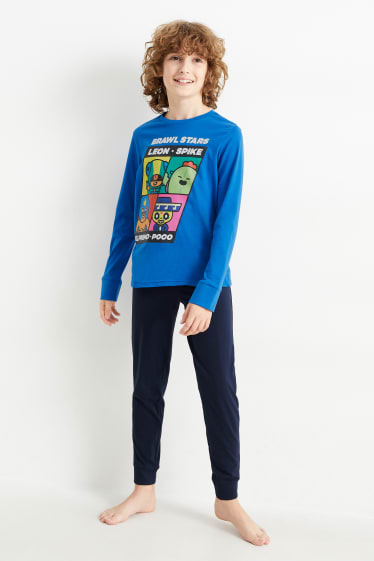 Kinderen: jongens - Brawl Stars - pyjama - 2-delig - blauw