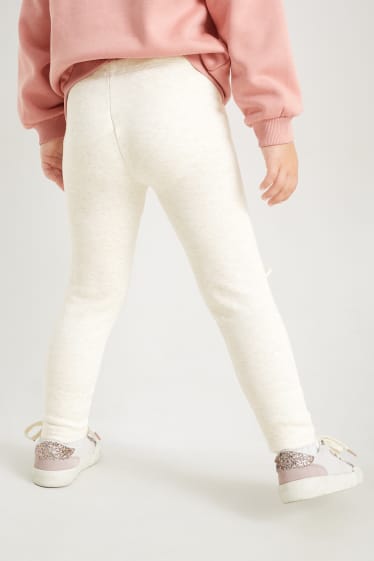 Enfants - Lot de 2 - leggings doublés - rose