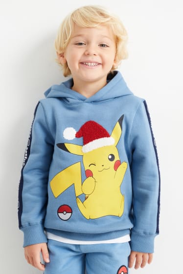 Enfants garçons - Pokémon - sweat à capuche de Noël - Pikachu - bleu
